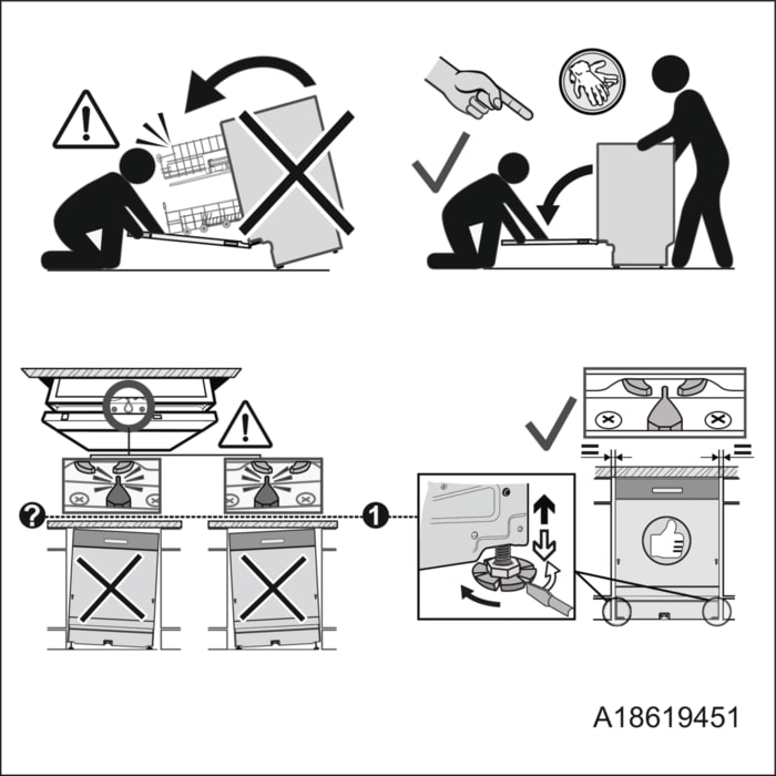 Anti tilting instructions