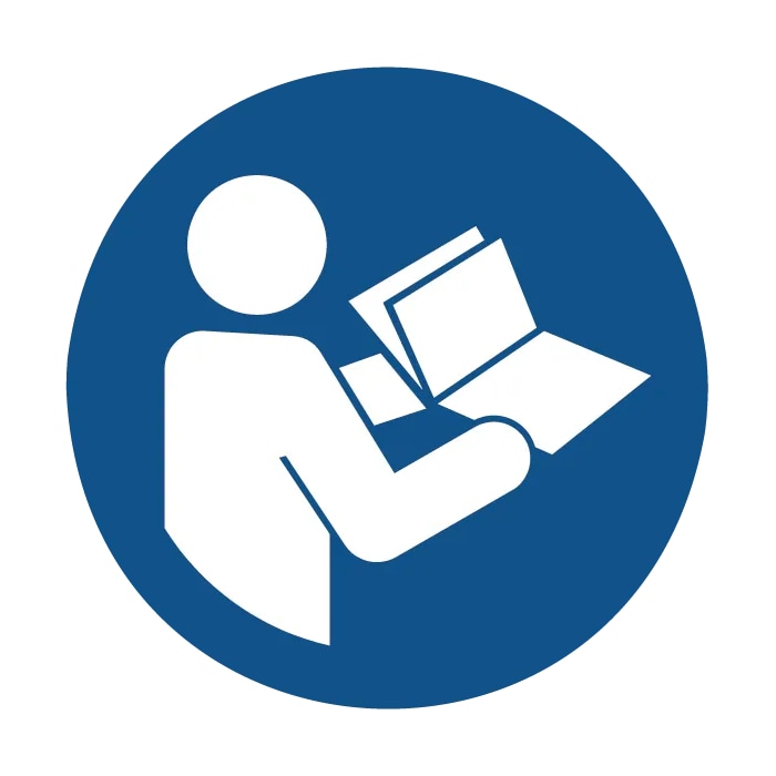 Refer to instruction manual/booklet