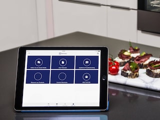 The product section of the My Electrolux app on a tablet