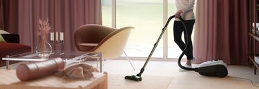 woman vacuuming