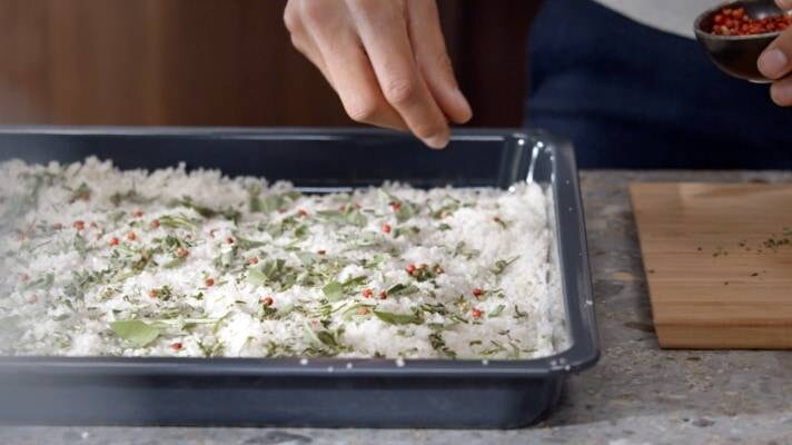 Salt with herbs and pepper